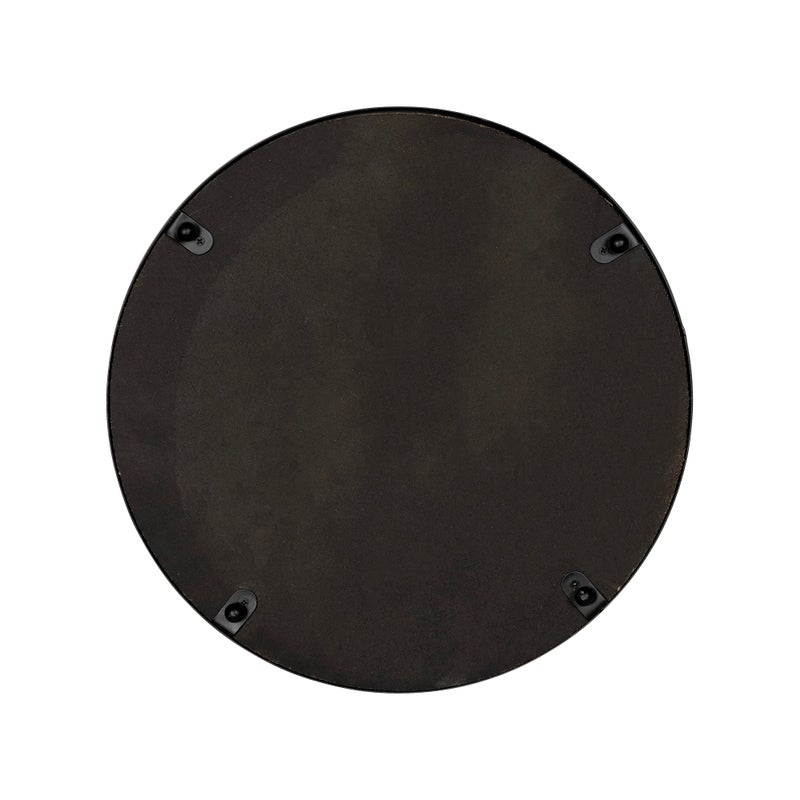 Stratton Home Decor Metal and Wood Round Tray | Wooden Coffee Table Tray Decor for Empty Table Surfaces | Decorative Round Serving Tray with Handles - Image 5